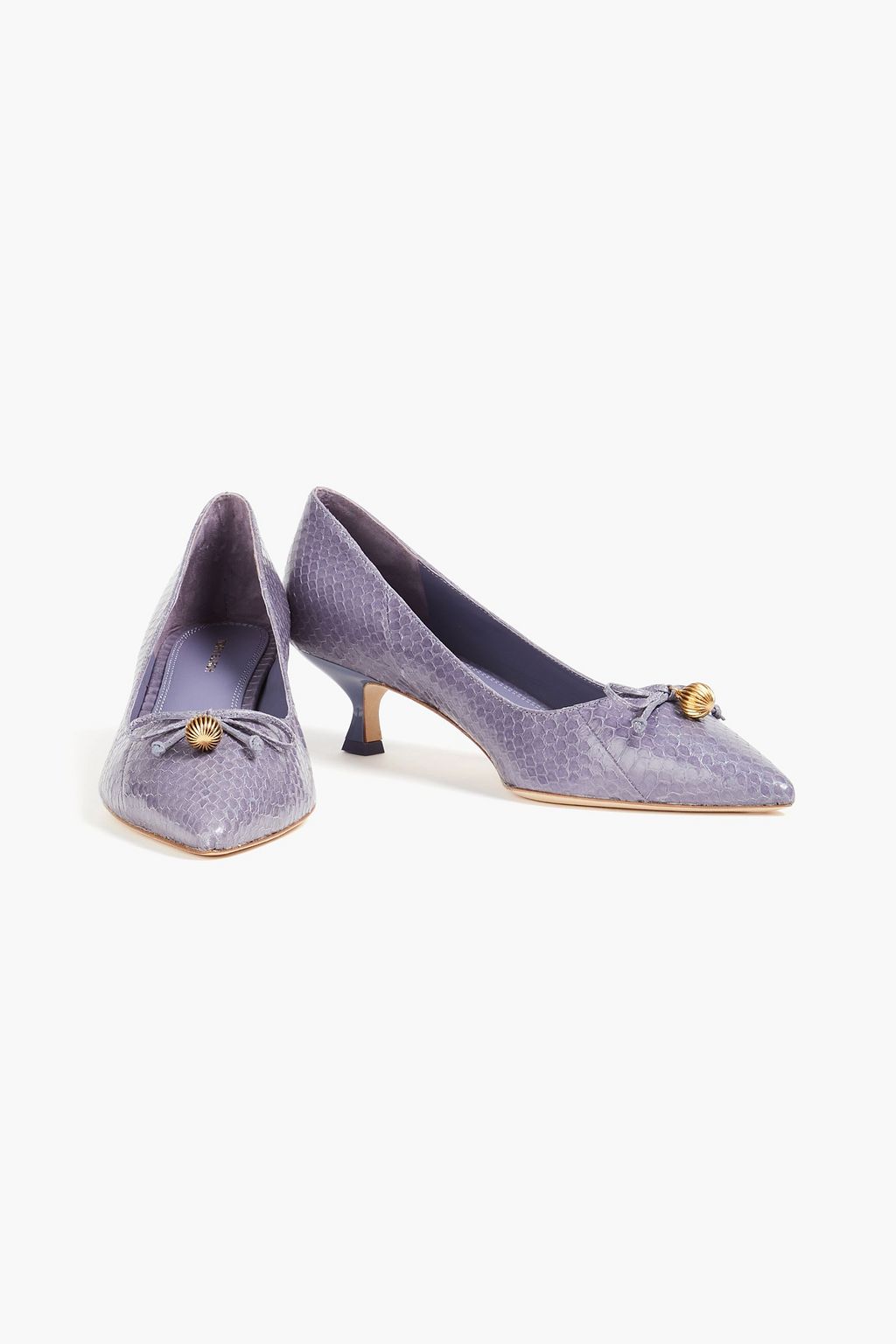 TORY BURCH Capri Pumps aus Elapheleder mit Verzierung