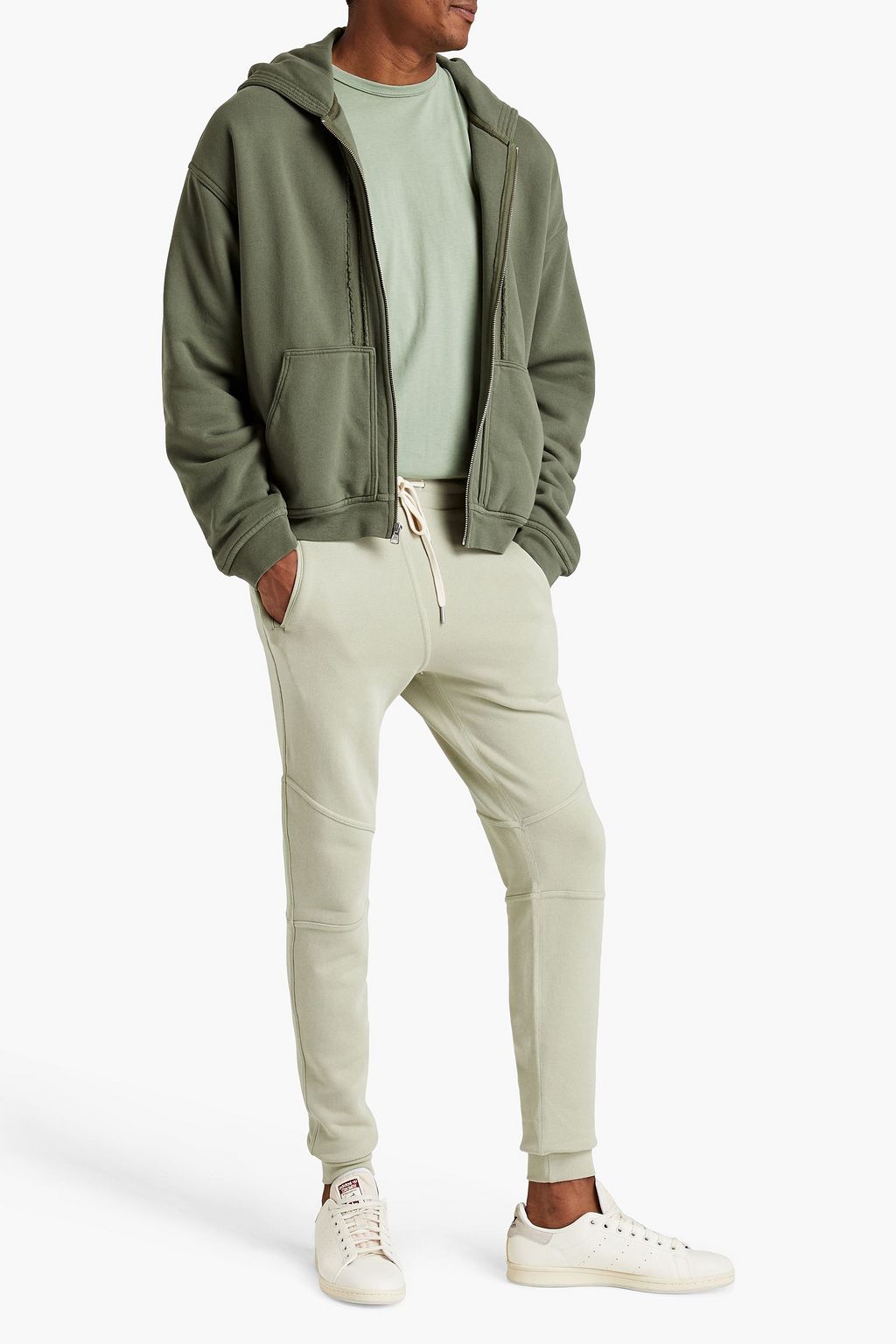 JOHN ELLIOTT 프렌치 코튼 테리 집업 후디