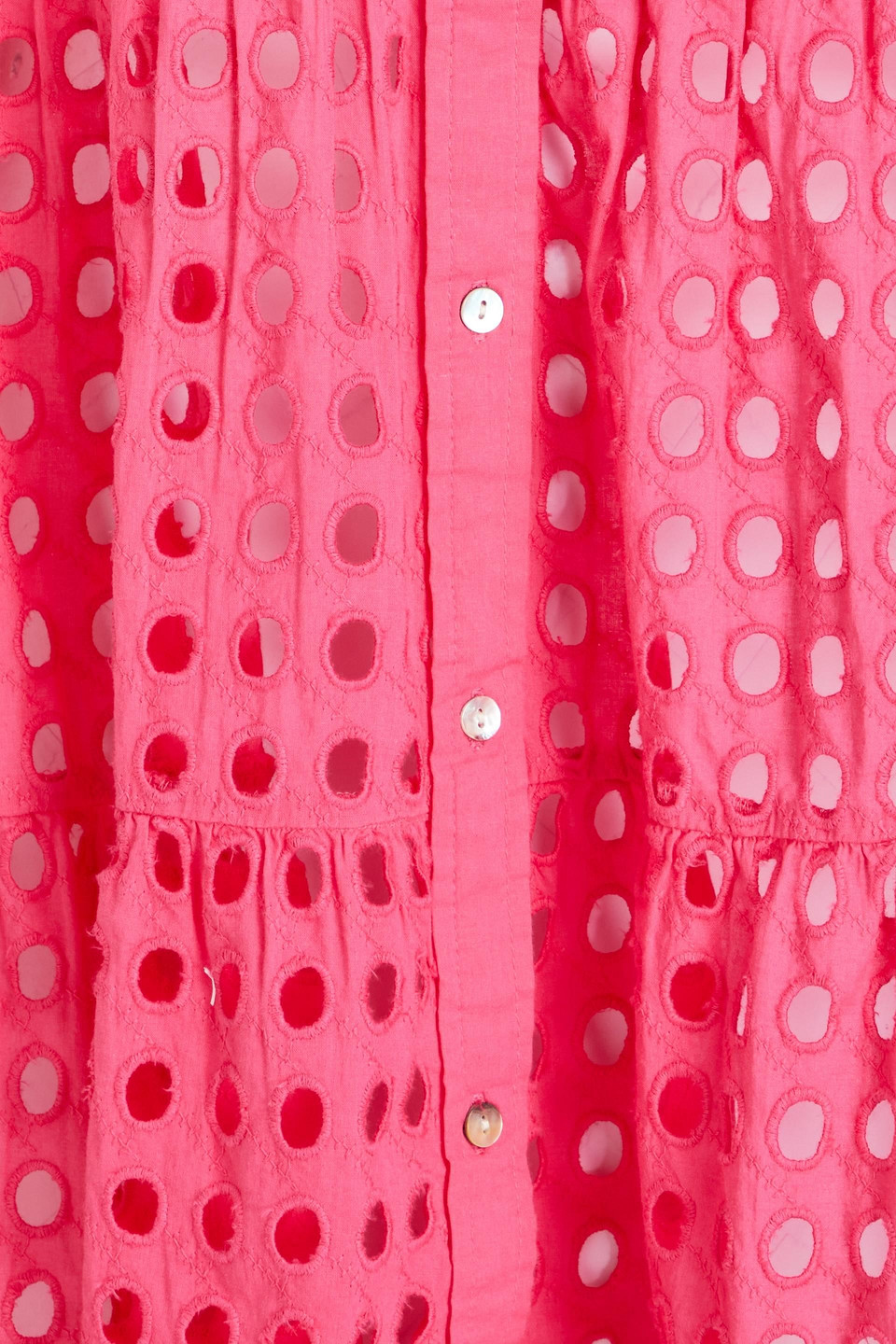 Solid & Striped Evan Eyelet Mini Dress In Pink