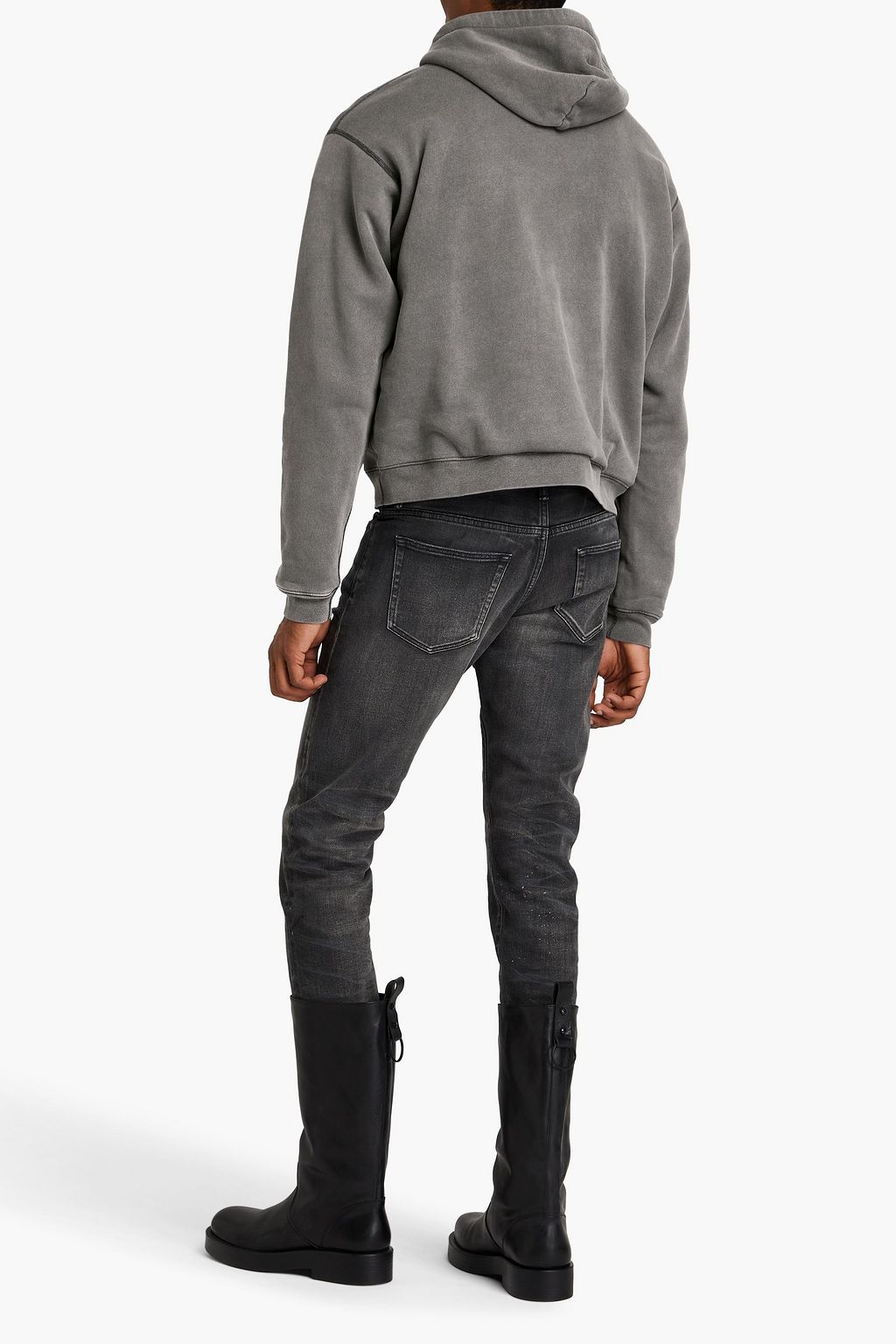 JOHN ELLIOTT كنزة هودي من قطن تيري فرنسي مطاطي