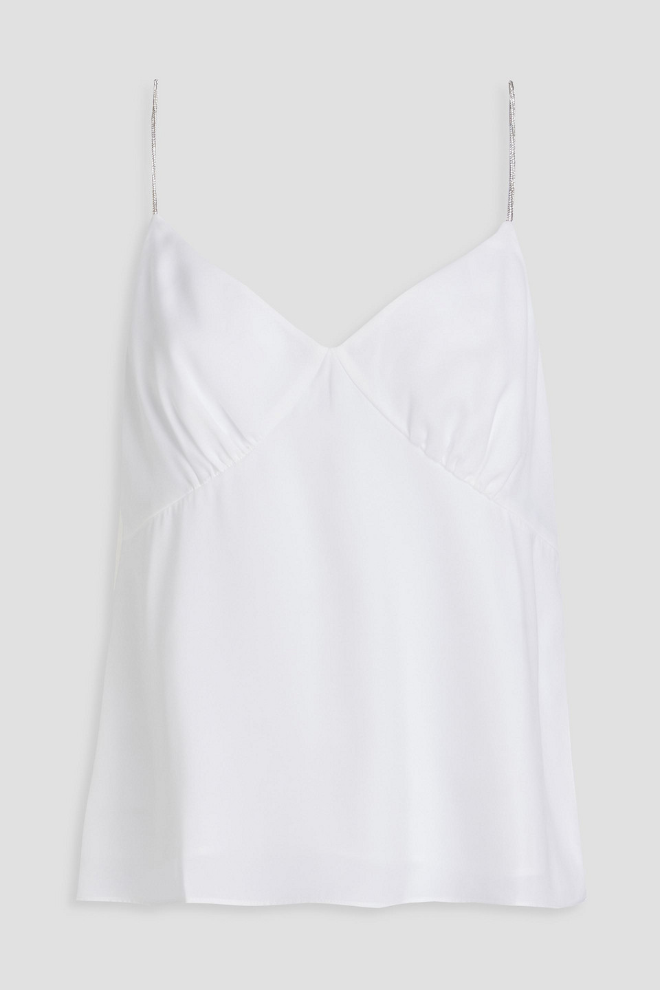 Solid & Striped The Rosetta Crystal-embellished Satin Camisole In White