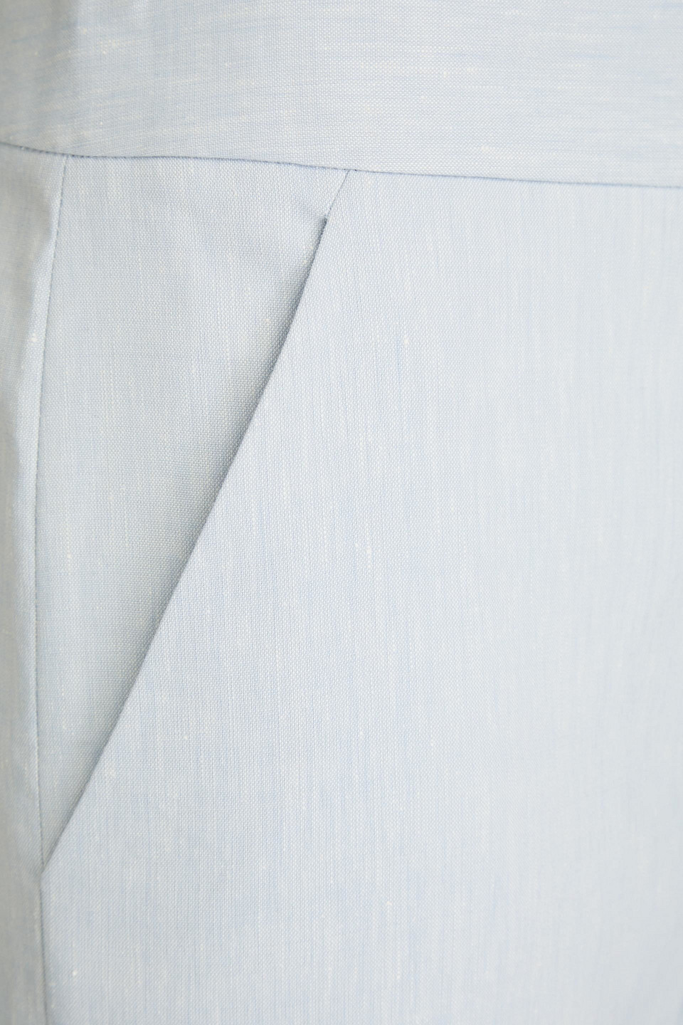 Veronica Beard Jeanne Linen-blend Oxford Wide-leg Pants In Sky Blue