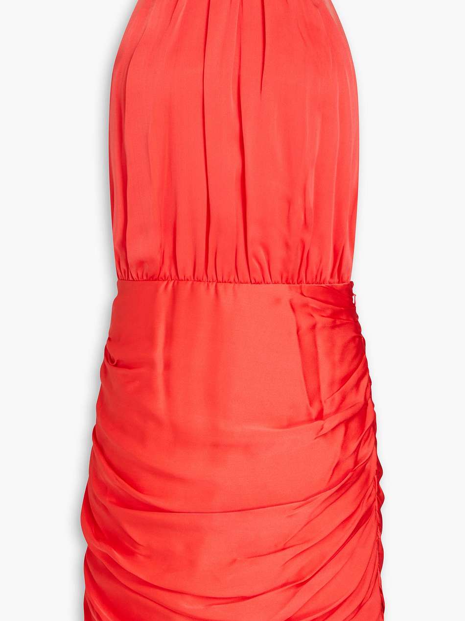 kalita ruched silk-blend satin mini dress