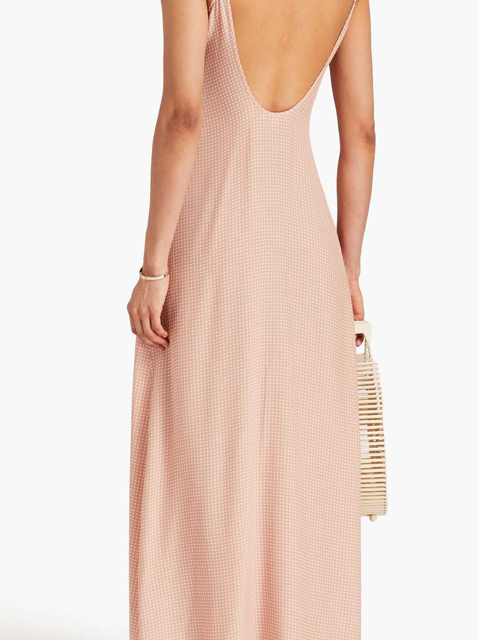 the rosetta polka-dot satin-crepe midi dress
