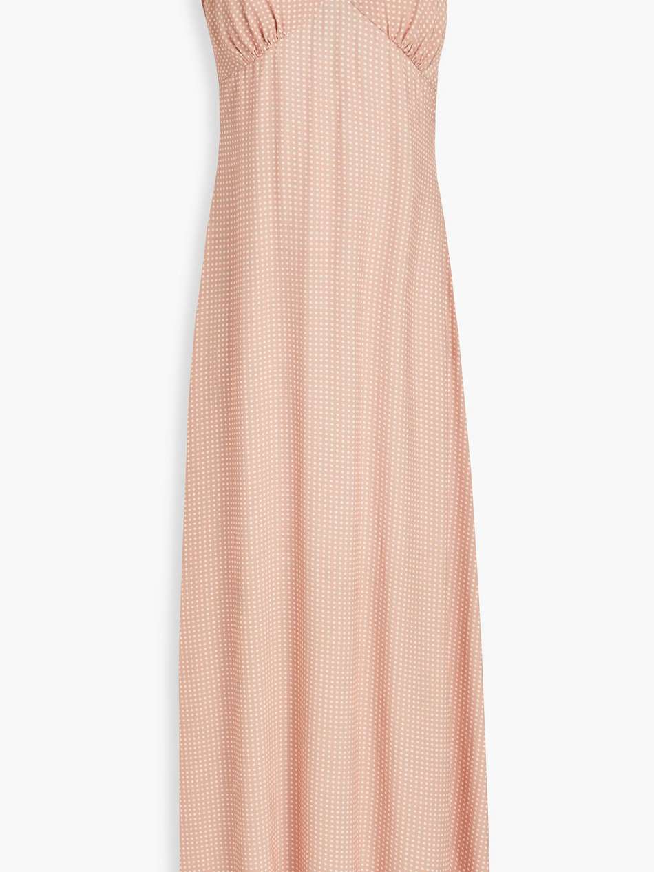 the rosetta polka-dot satin-crepe midi dress