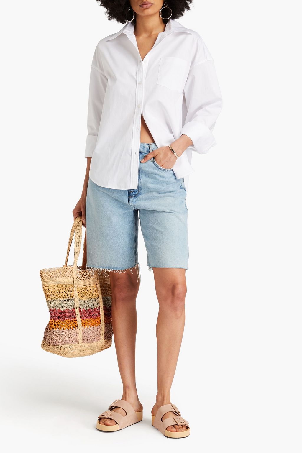 SOLID & STRIPED قميص "ذا ديلان" من قطن بوبلين