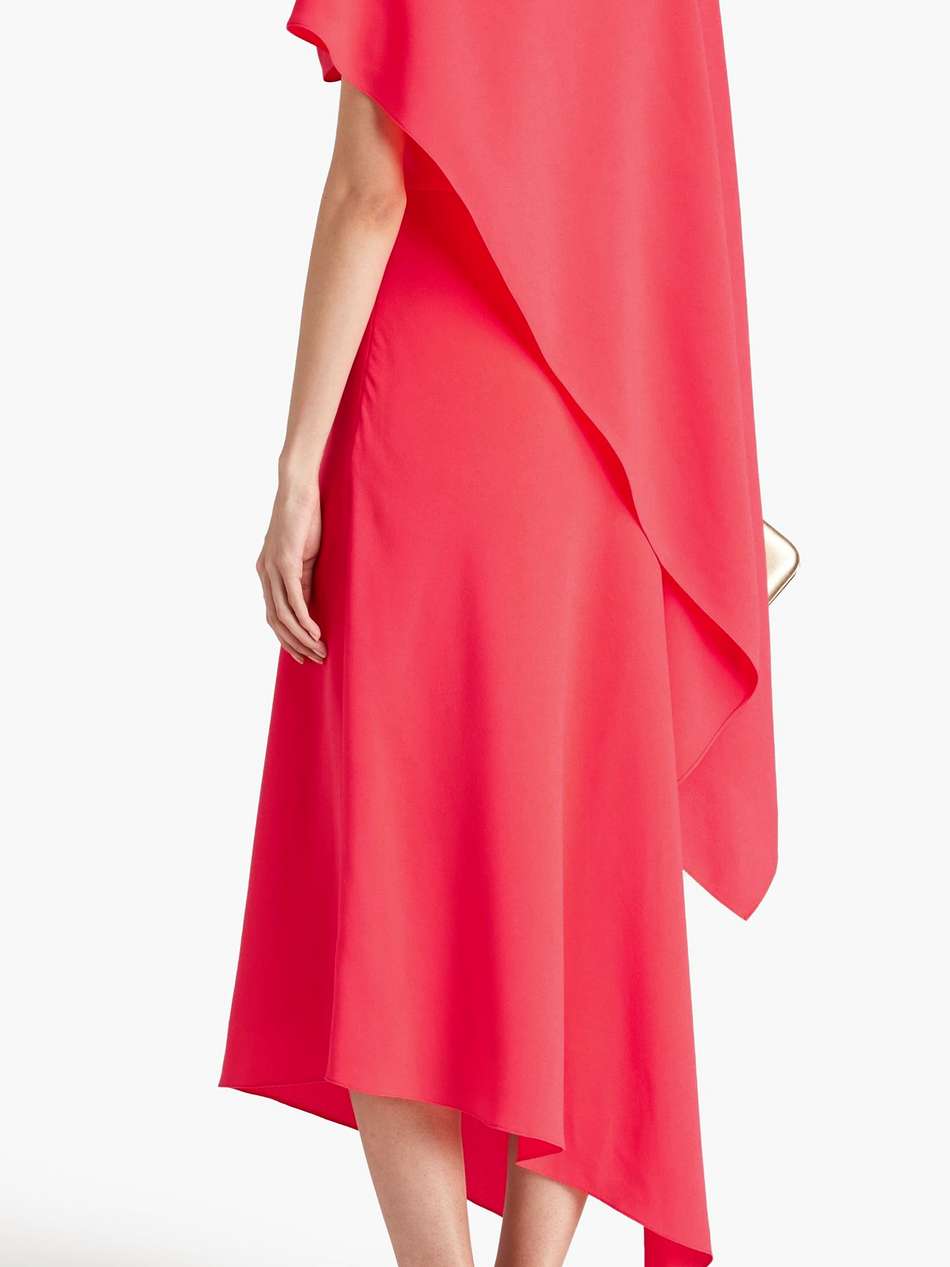 pascale asymmetric draped crepe maxi dress