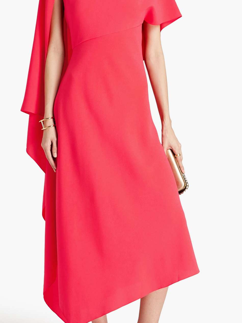 pascale asymmetric draped crepe maxi dress