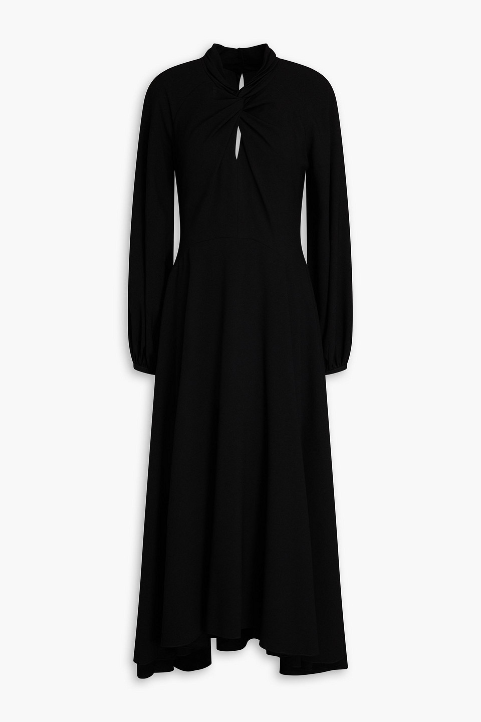 Roksanda Twisted Cutout Crepe Maxi Dress In Black