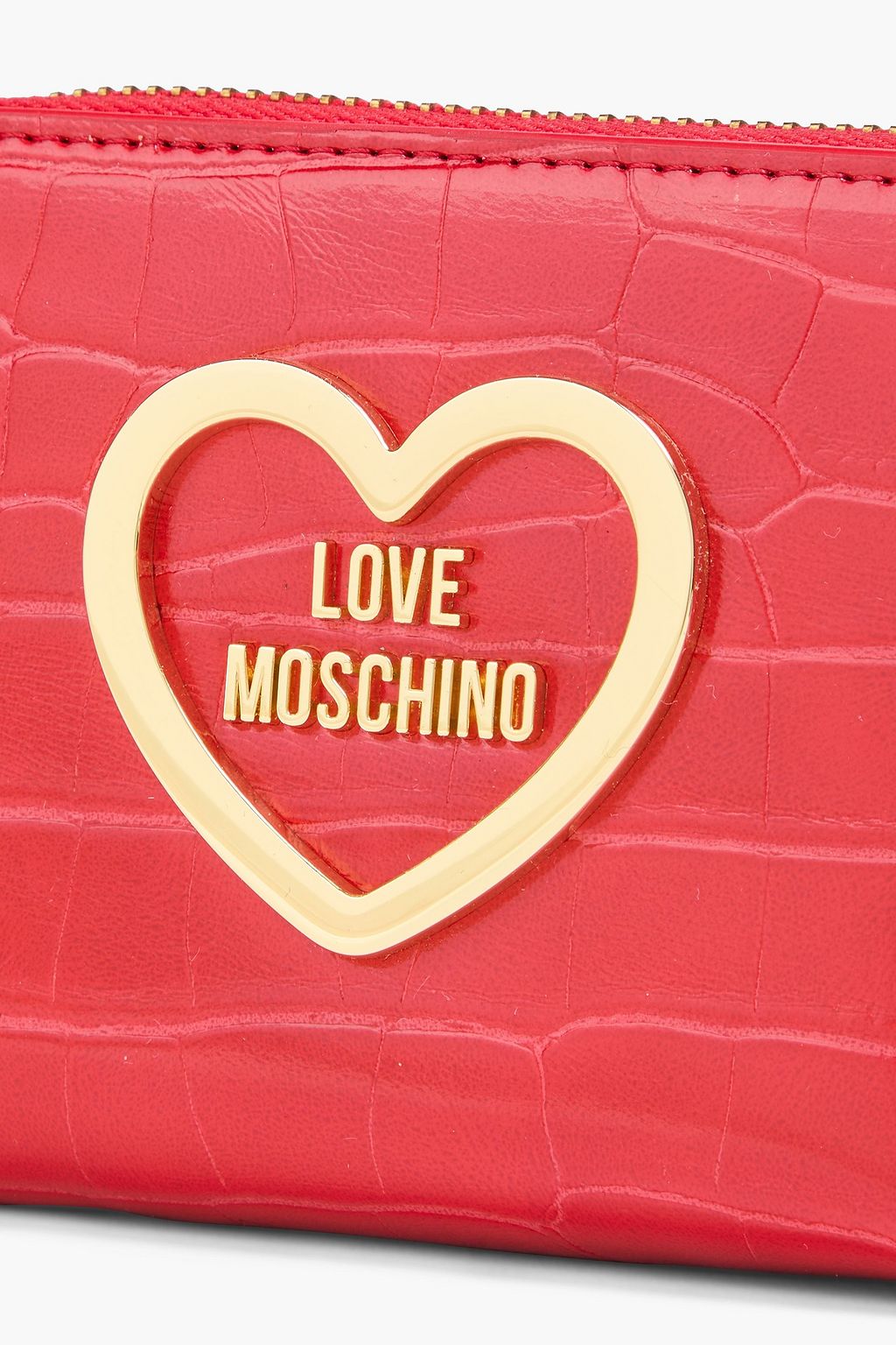 LOVE MOSCHINO Faux croc-effect leather wallet