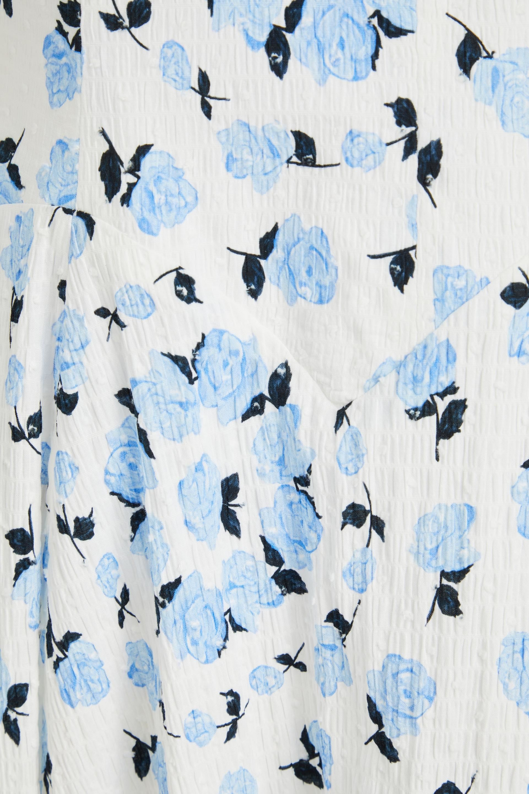 Emilia Wickstead Jody floral-print Swiss-dot cotton-blend midi shirt dress