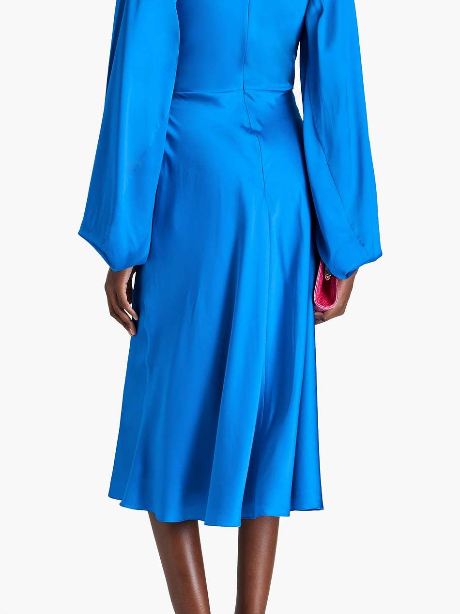 koda cape-effect silk-satin midi dress