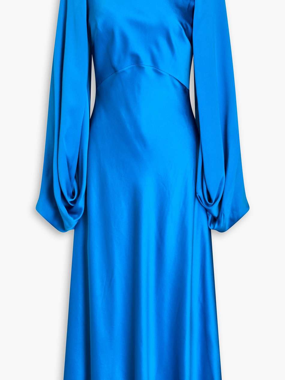 koda cape-effect silk-satin midi dress