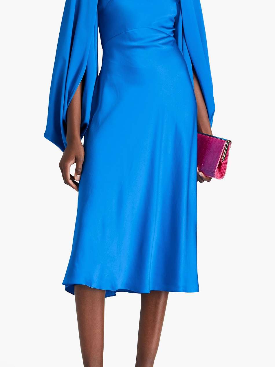 koda cape-effect silk-satin midi dress