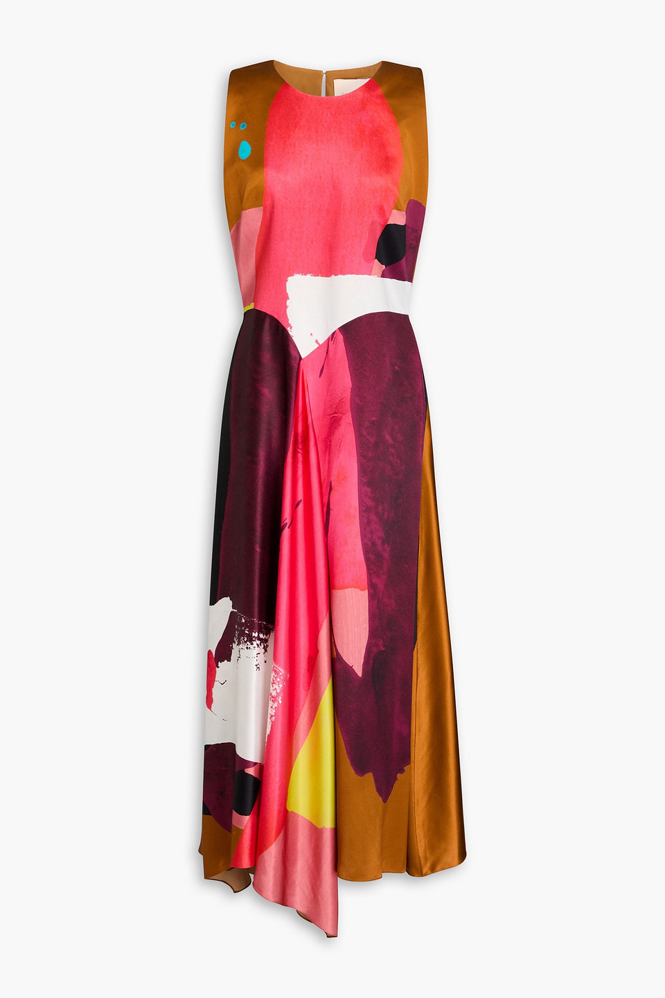 Roksanda Toa Printed Silk-satin Midi Dress In Multicolor