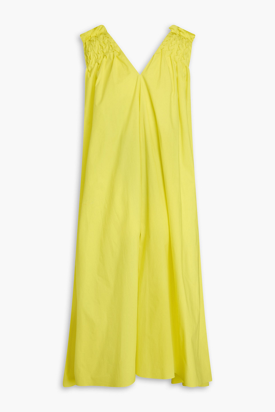 Roksanda Erosa Cotton-poplin Maxi Dress In Yellow