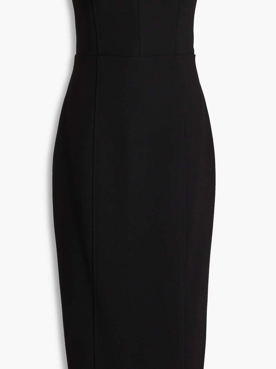 nabi strapless crepe midi dress