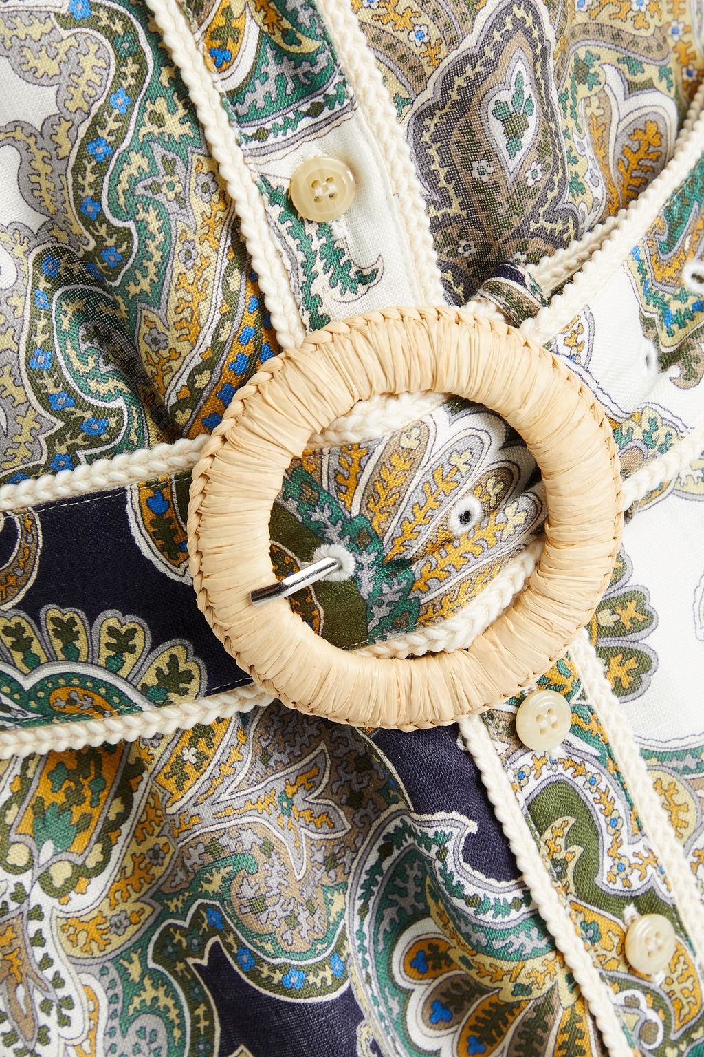 VERONICA BEARD Kadar belted paisley-print linen maxi dress