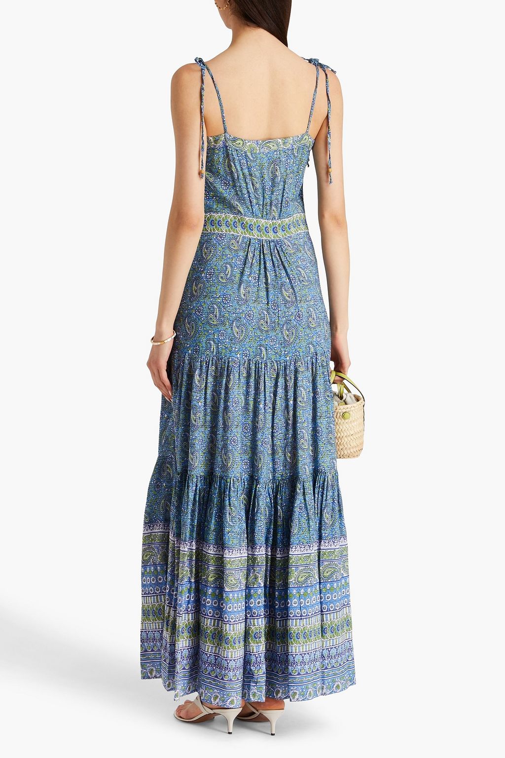 VERONICA BEARD Winsandra pintucked paisley-print jacquard maxi dress
