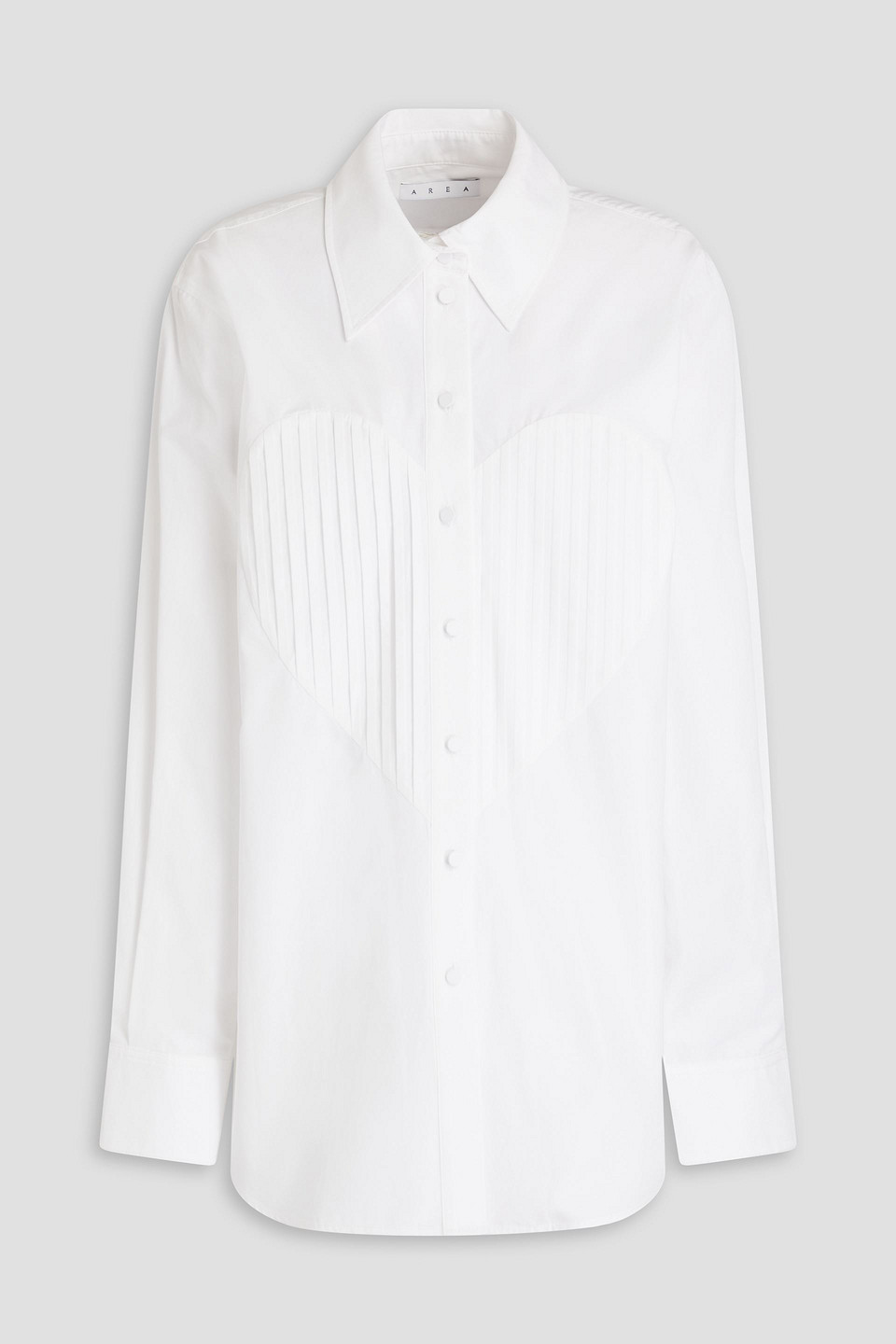 Shop Area Pintucked Cotton-poplin Shirt In White