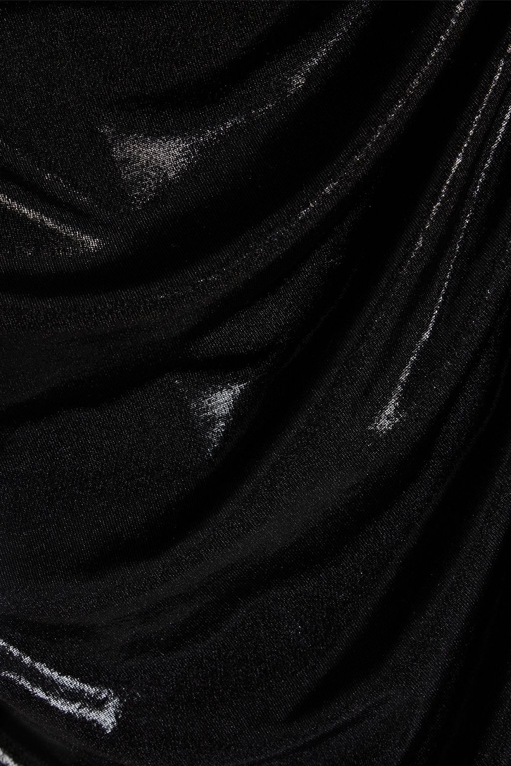 NORMA KAMALI Diana gerafftes Kleid aus Stretch-Jersey mit Metallic-Effekt