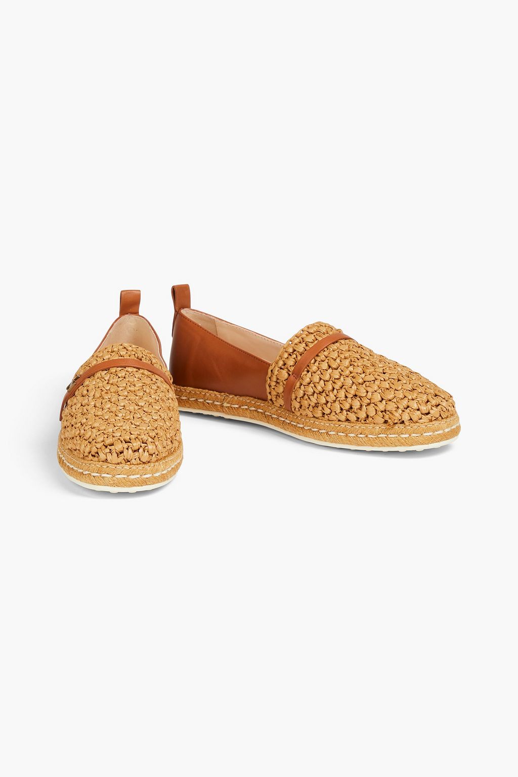 TOD'S حذاء إسبادريل من قماش الرافيا والجلد