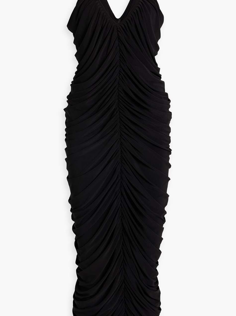 diana ruched stretch-jersey maxi dress