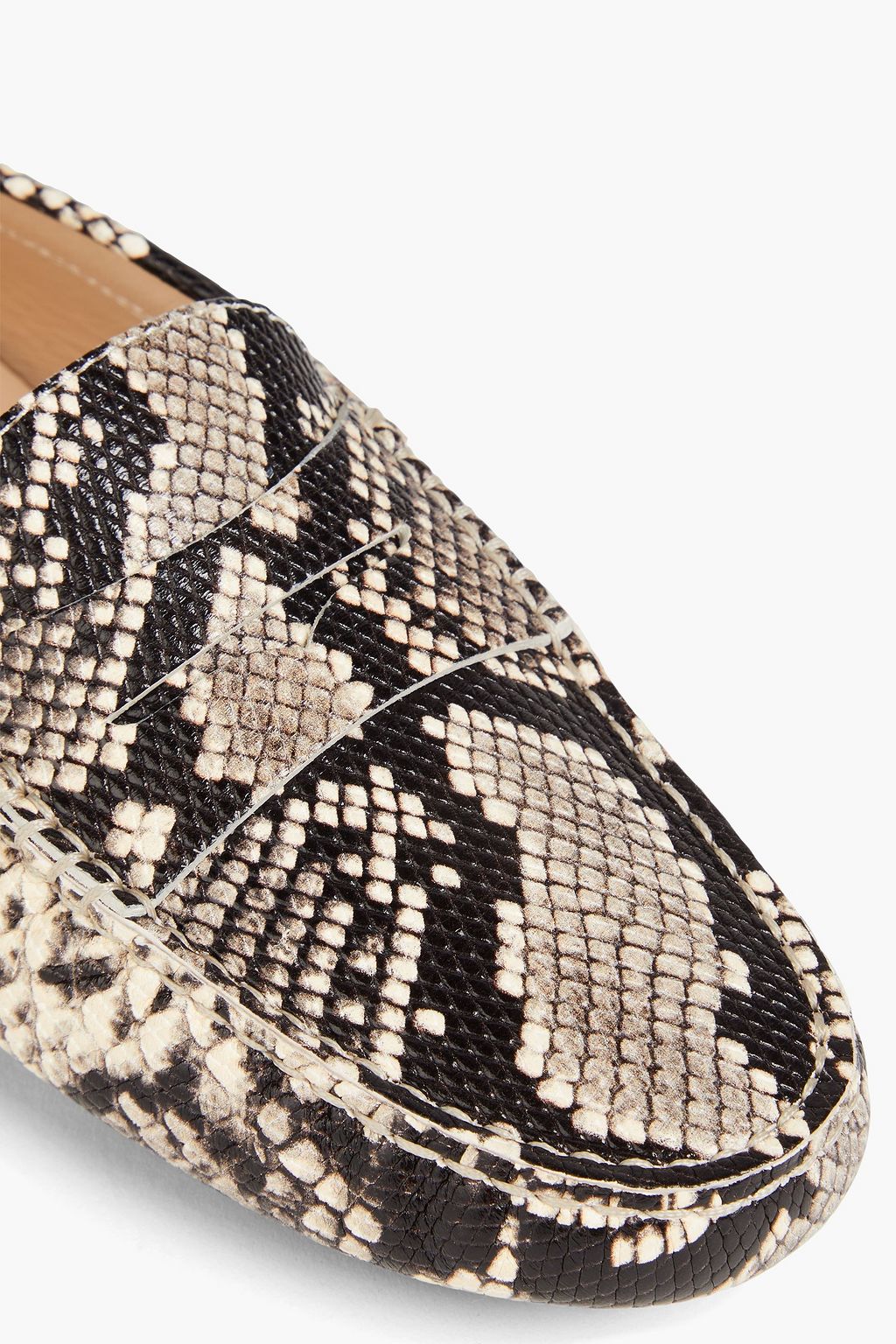 TOD'S スネーク風レザー ローファー
