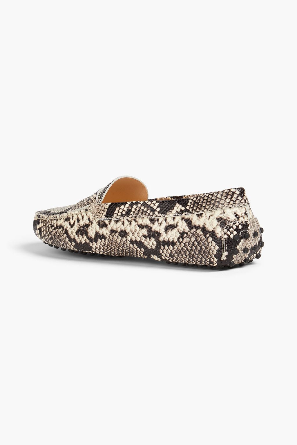 TOD'S スネーク風レザー ローファー