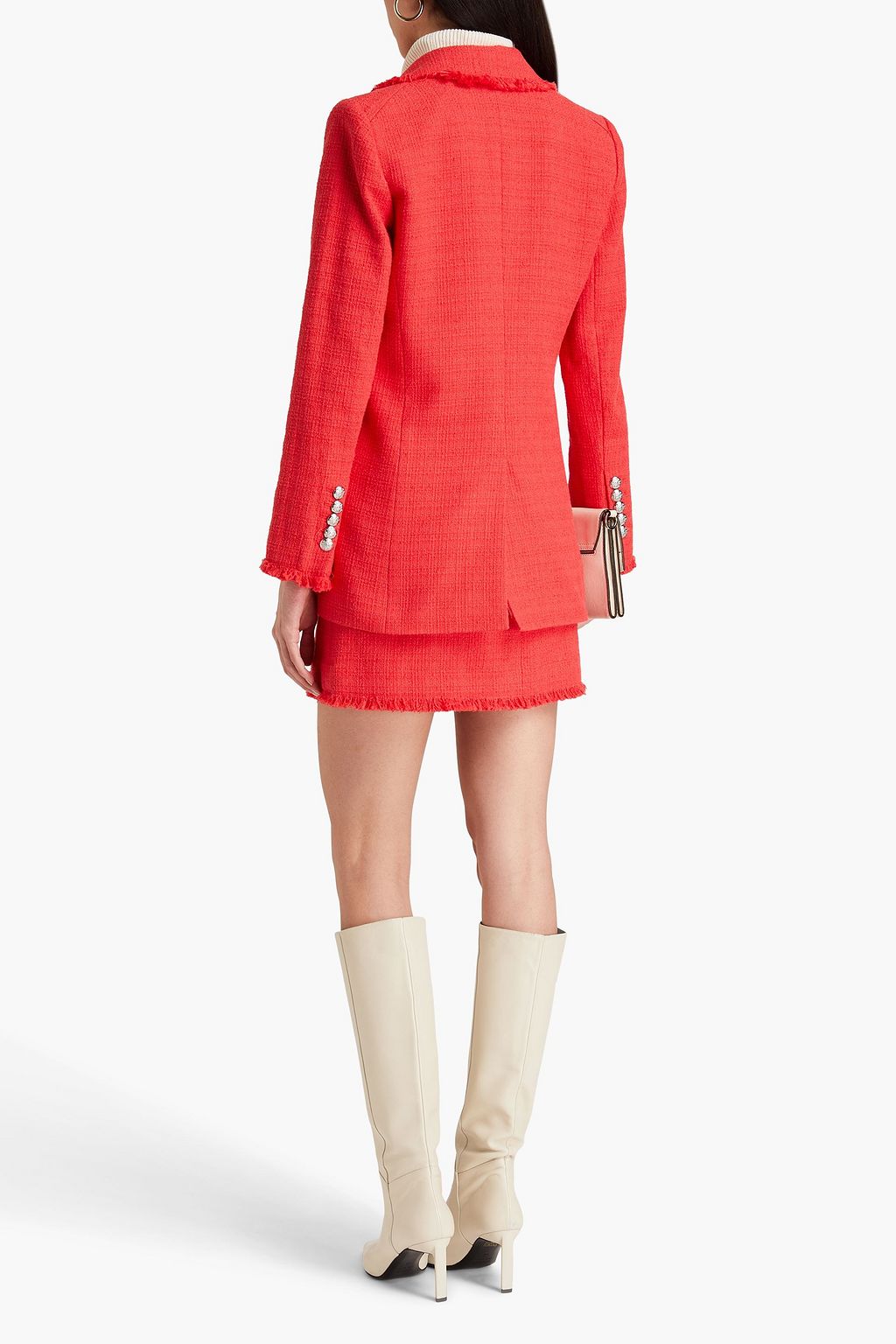 VERONICA BEARD Nayeli double-breasted cotton-blend tweed blazer