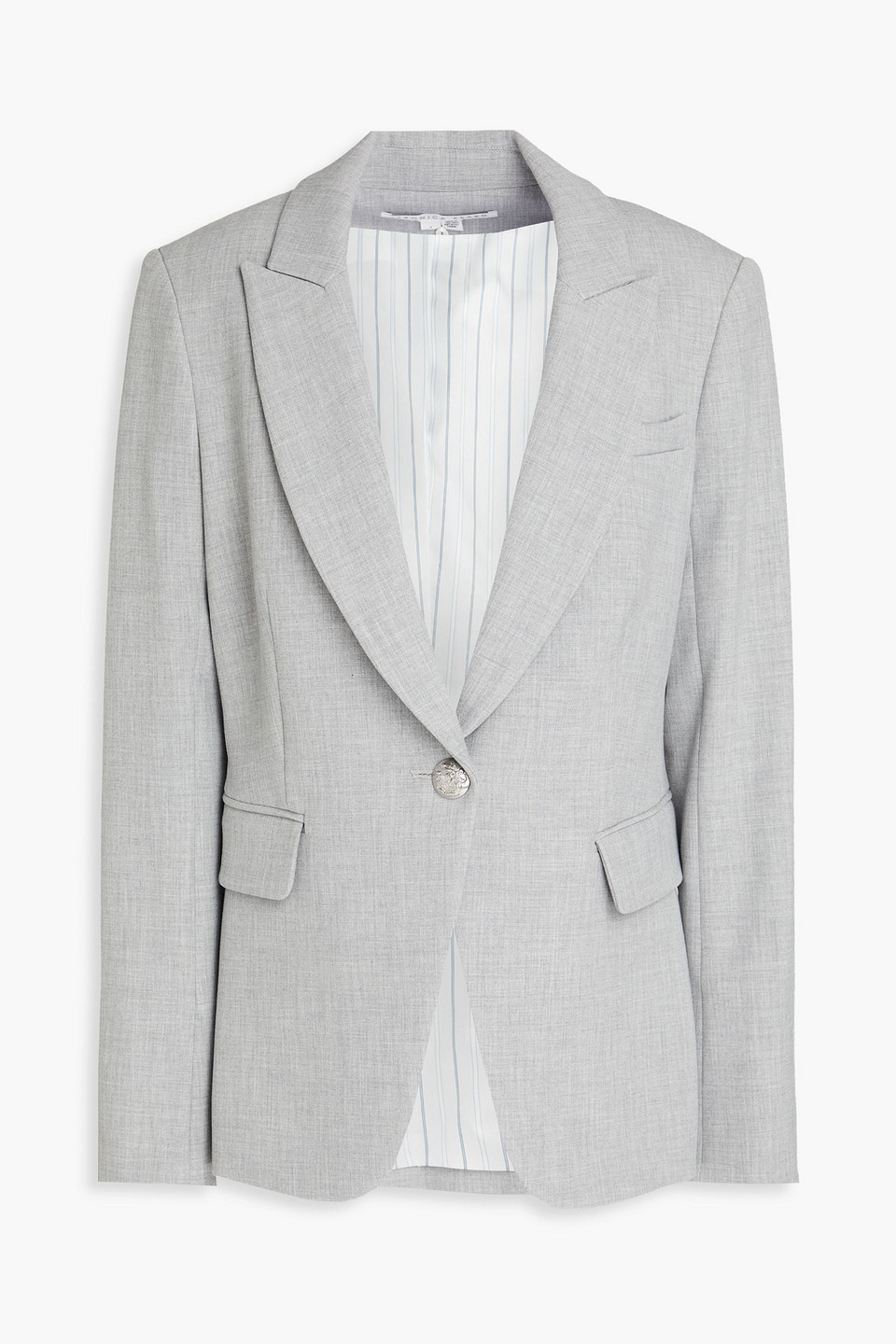 Veronica Beard Woven Blazer In Light Grey