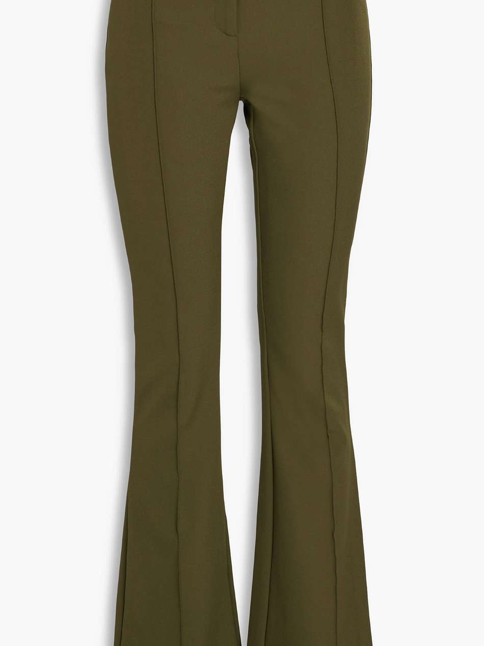 hibiscus stretch-crepe flared pants