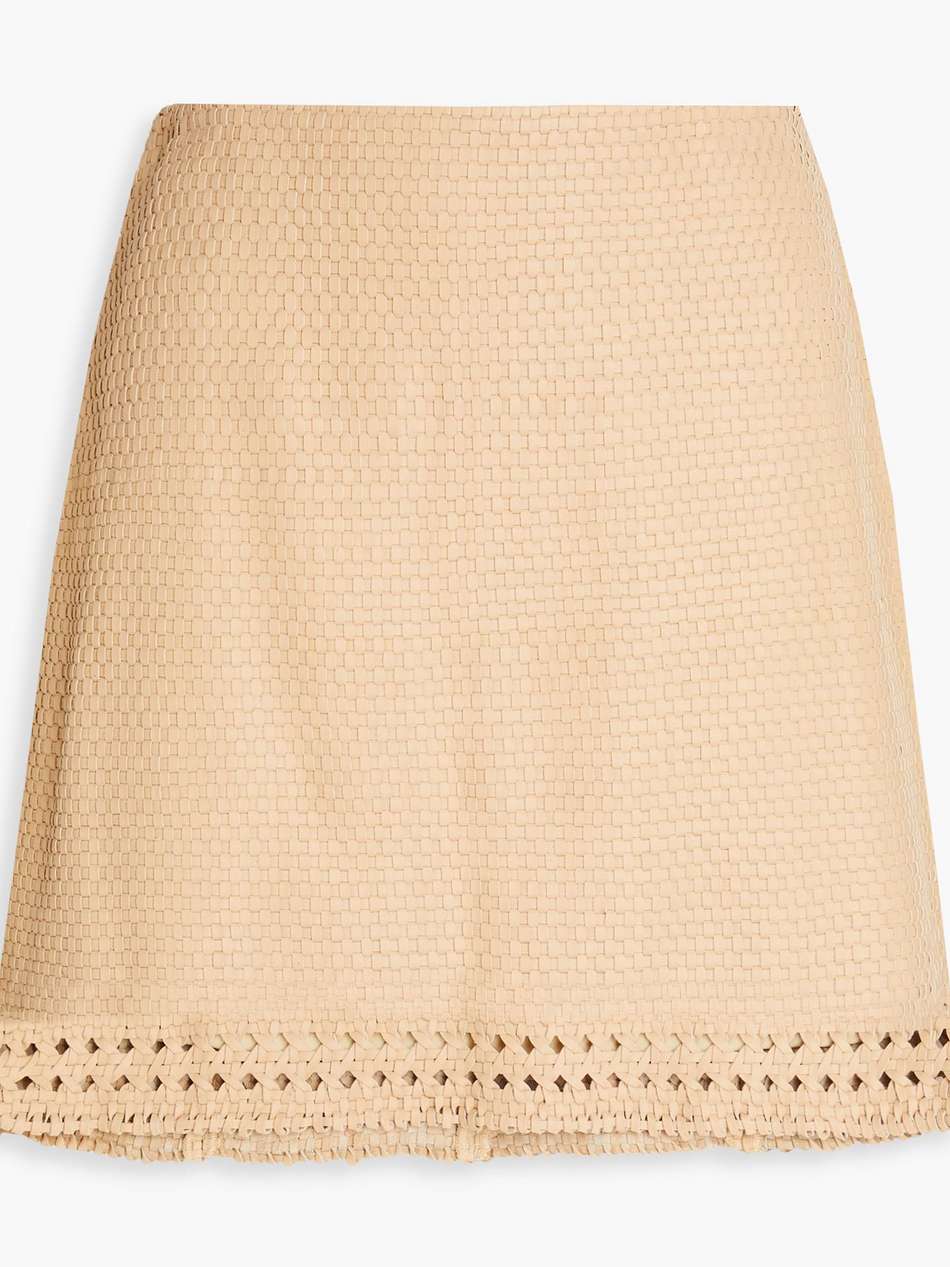 faedra leather mini skirt