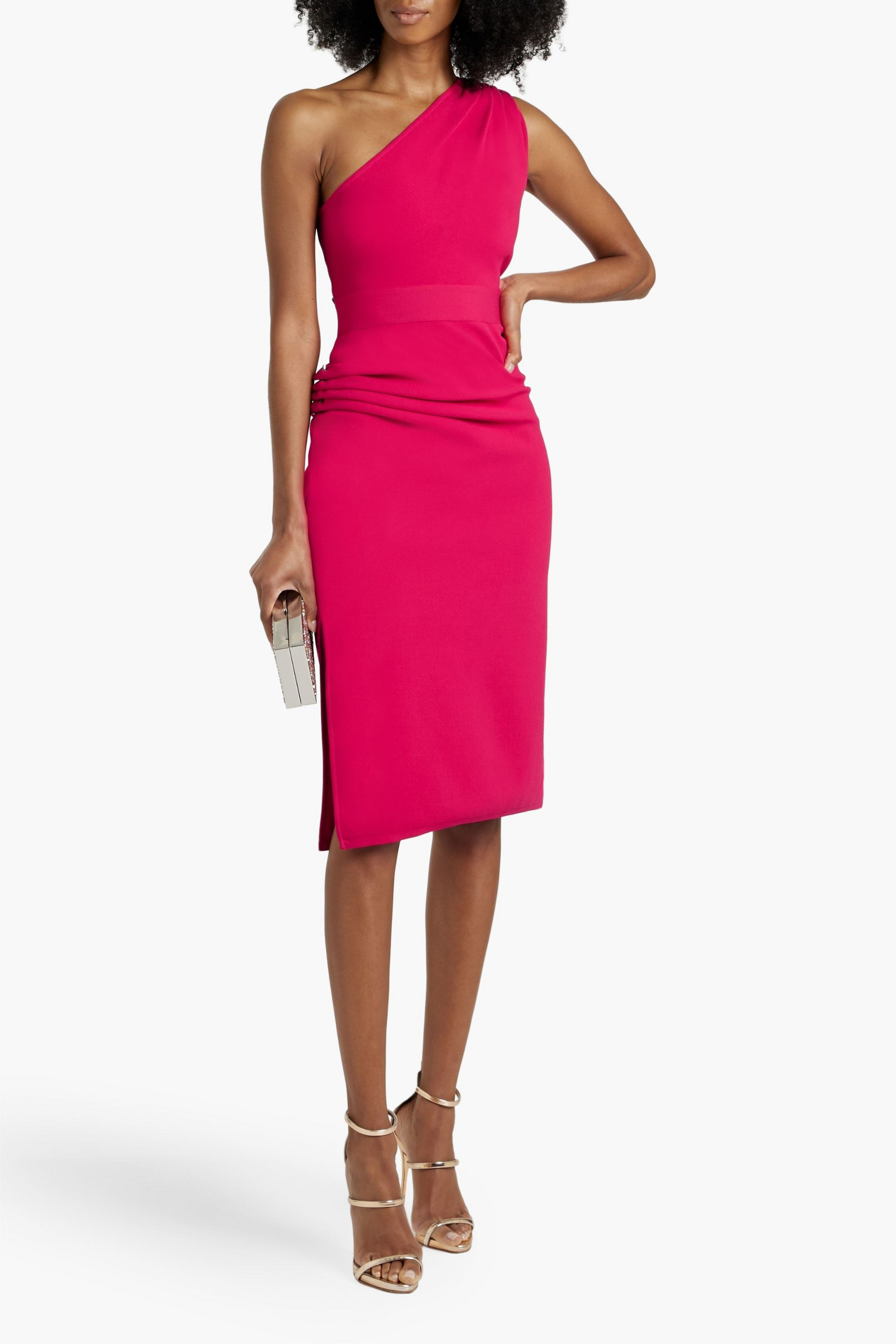 Herve Leger One-shoulder stretch-knit dress