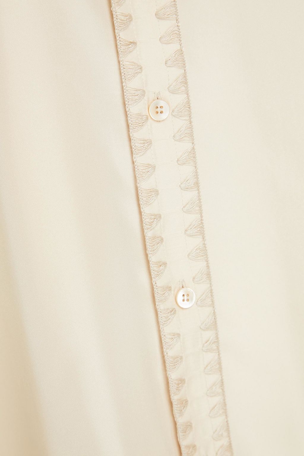 TOTEME Embroidered silk-satin shirt
