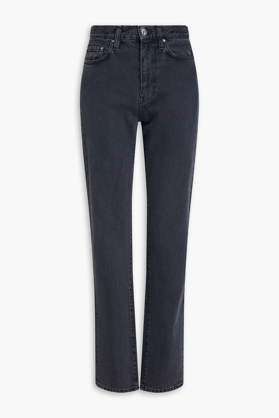 Totême High-rise Straight-leg Jeans In Black