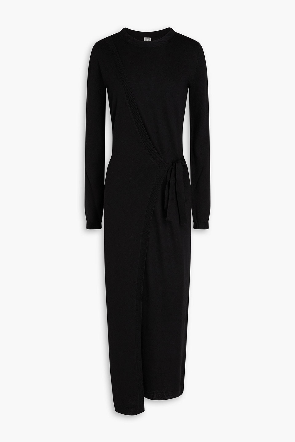 Totême Wool Midi Dress In Black