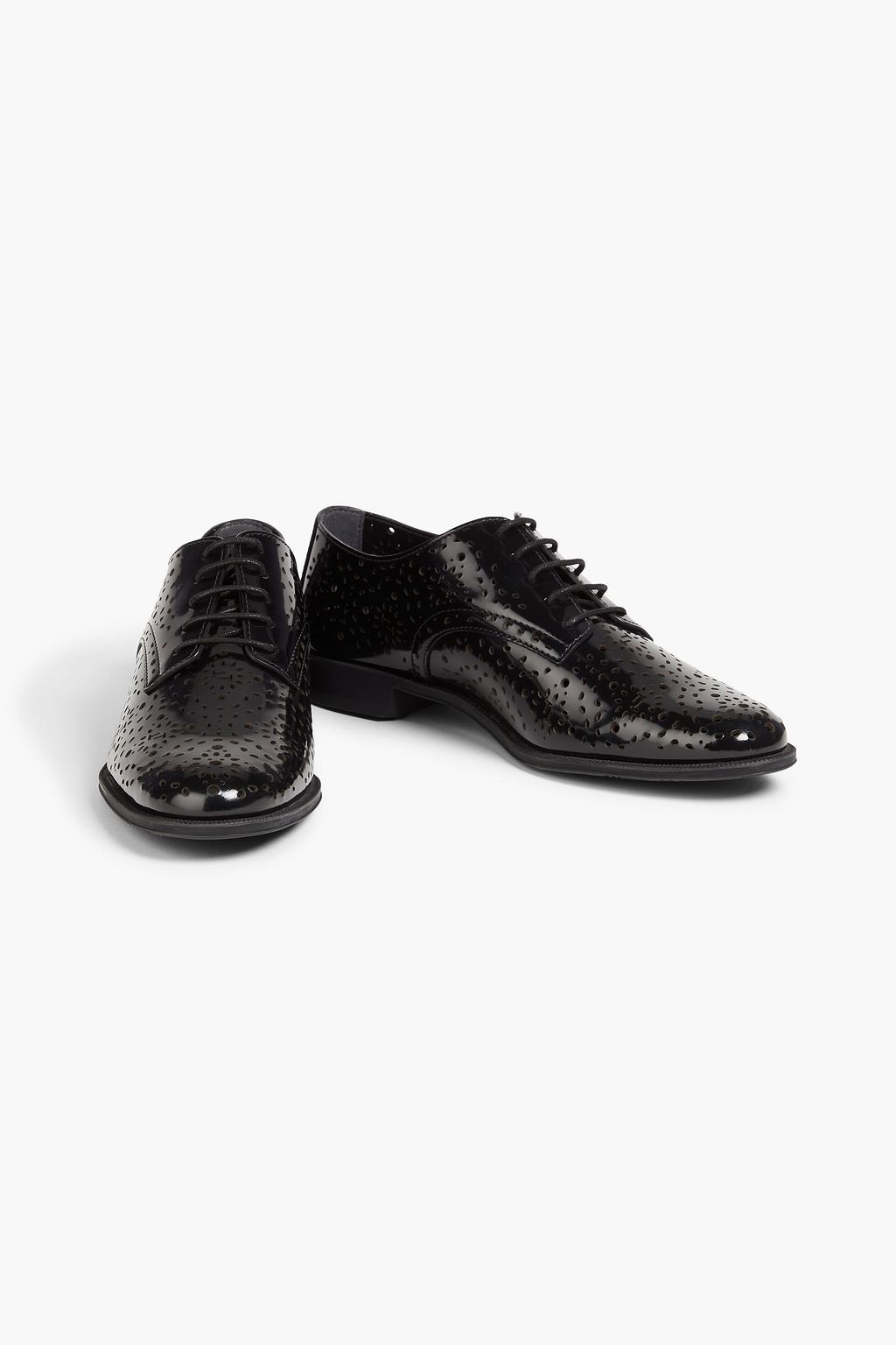TOD'S حذاء بروغ من الجلد اللامع مقصوص بالليزر