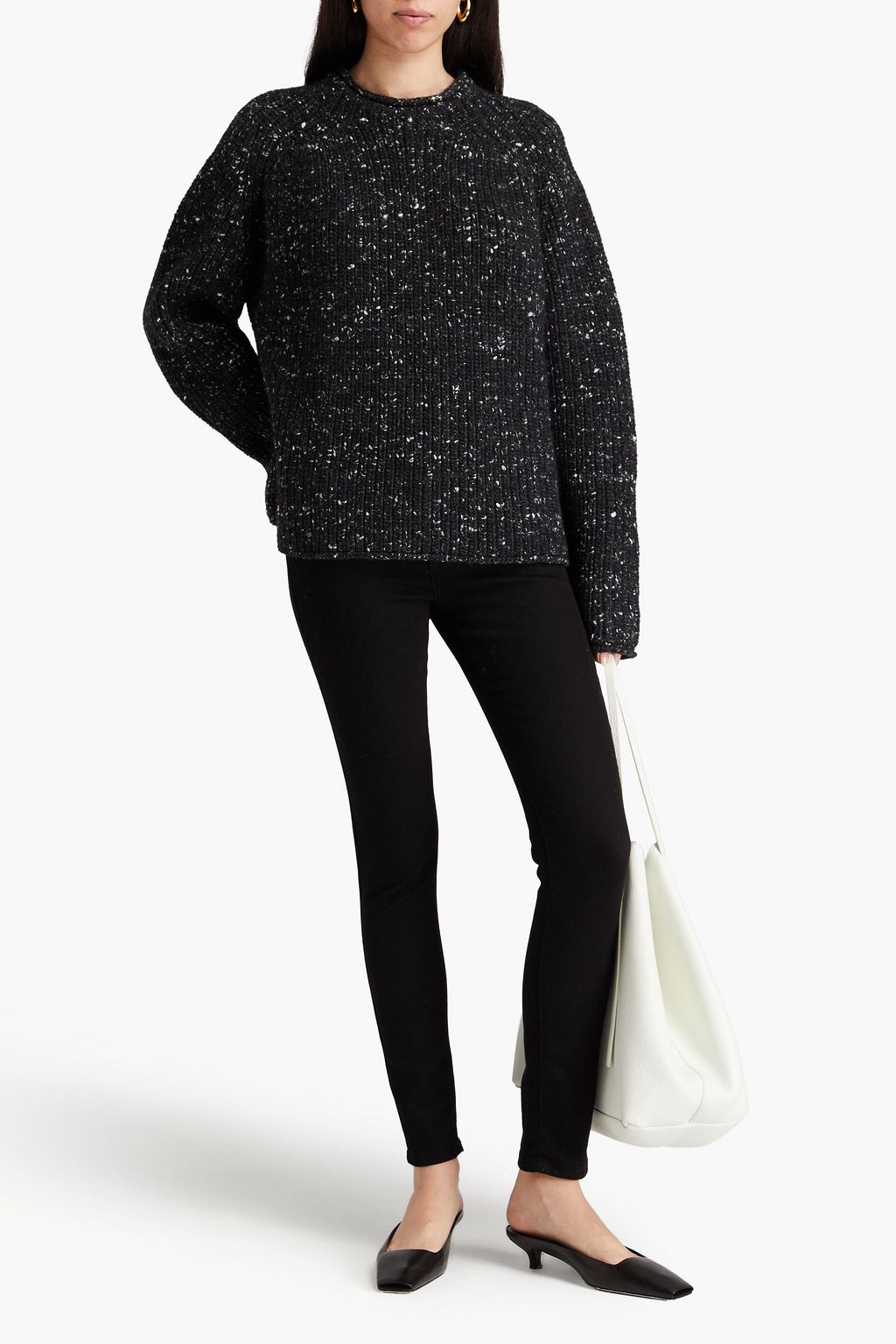 TOTEME Ribbed wool, alpaca and silk-blend sweater