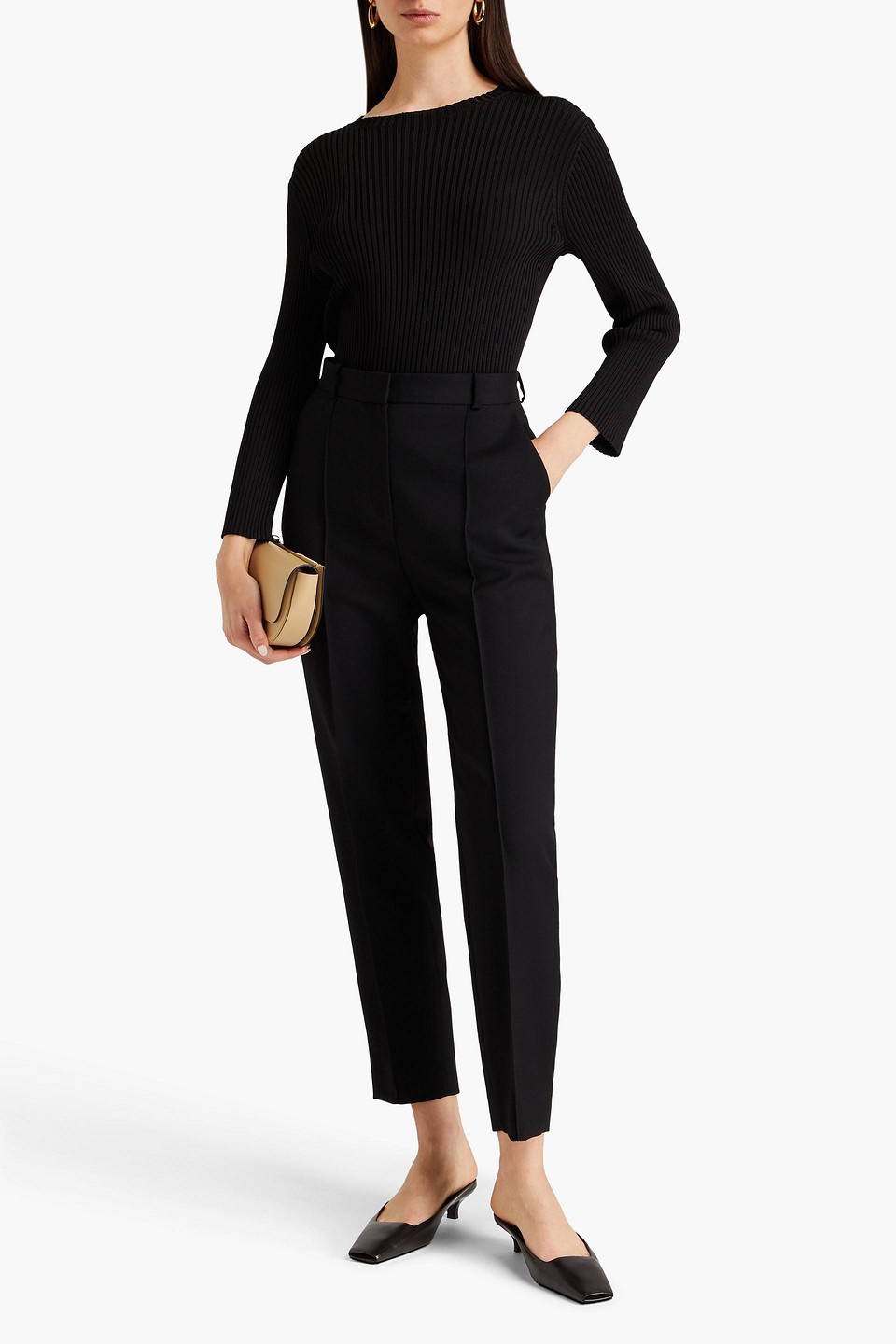 TOTÊME WOOL-TWILL TAPERED PANTS