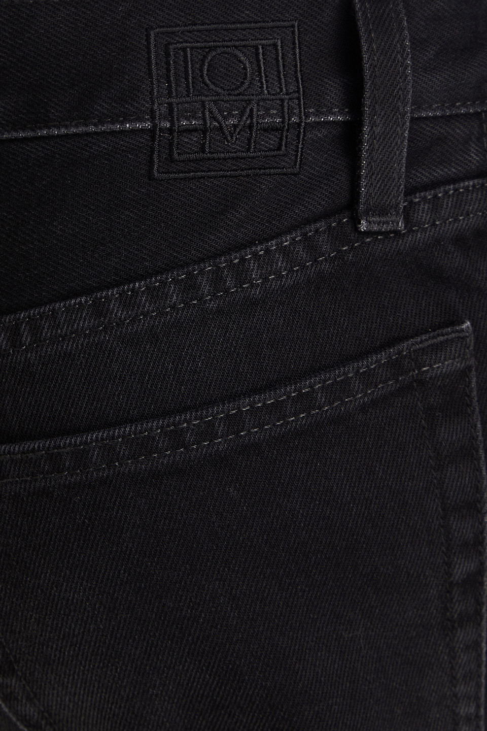Shop Totême High-rise Kick-flare Jeans In Black