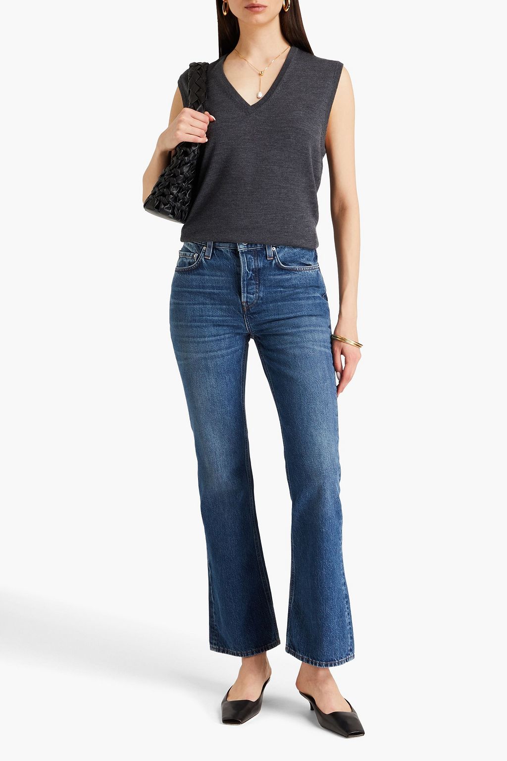 TOTEME High-rise kick-flare jeans