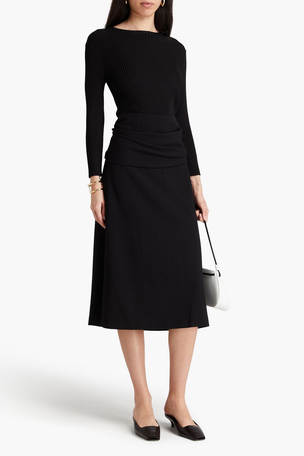 TOTEME Stretch-crepe midi skirt
