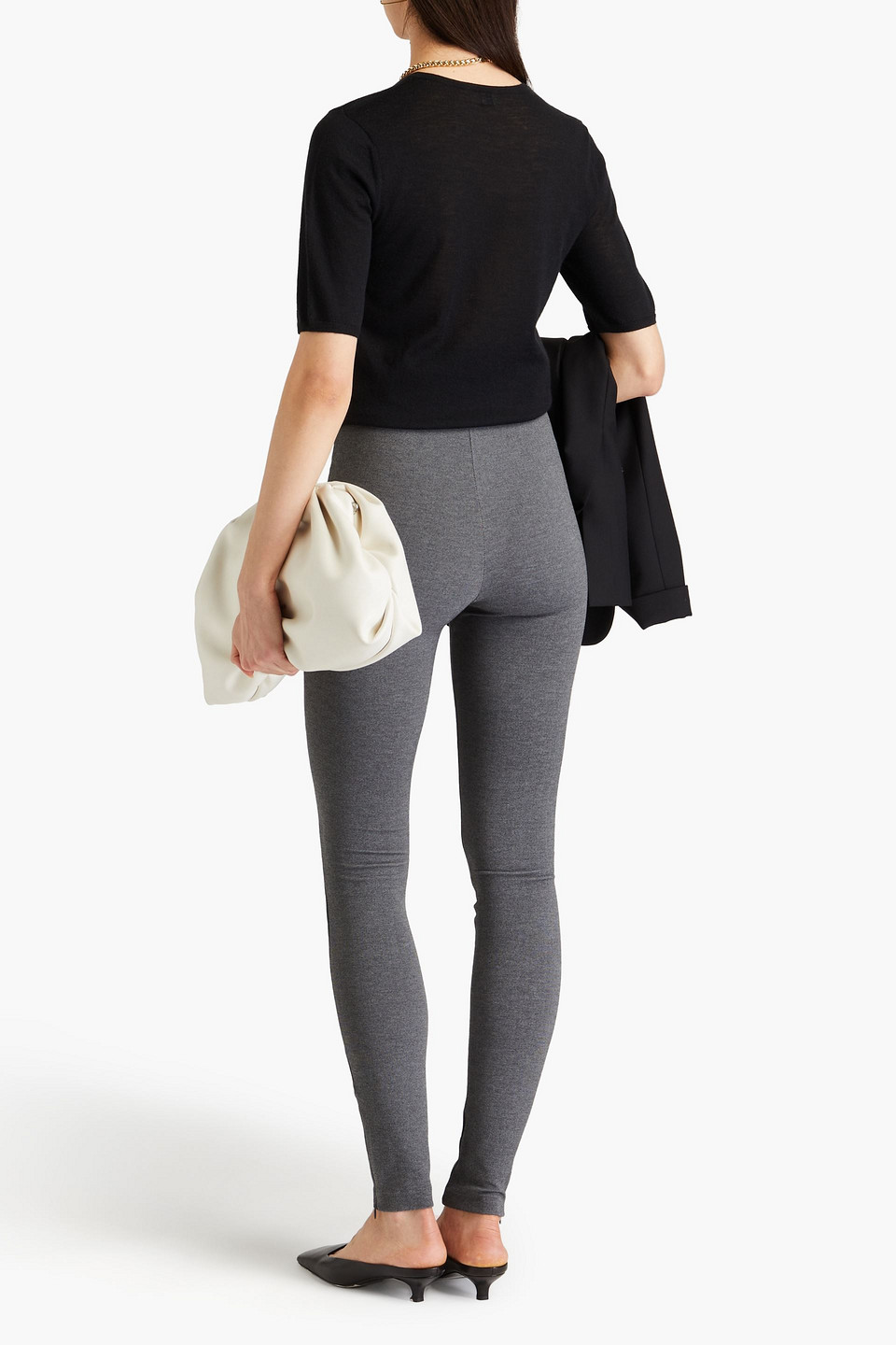 Totême Zipped Leggings In Dark Gray