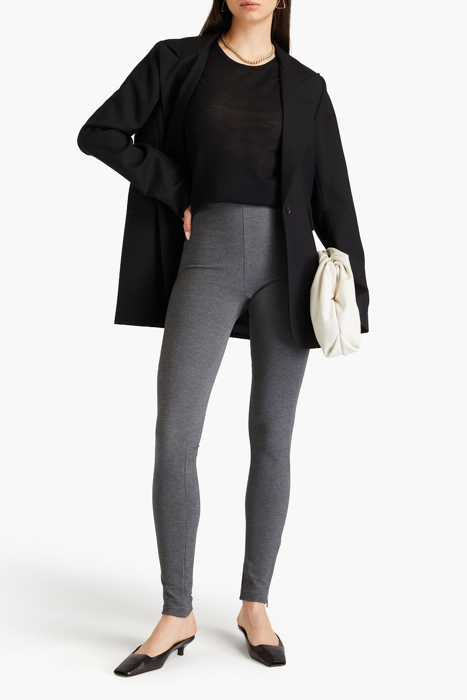 Totême Zipped Leggings In Dark Gray