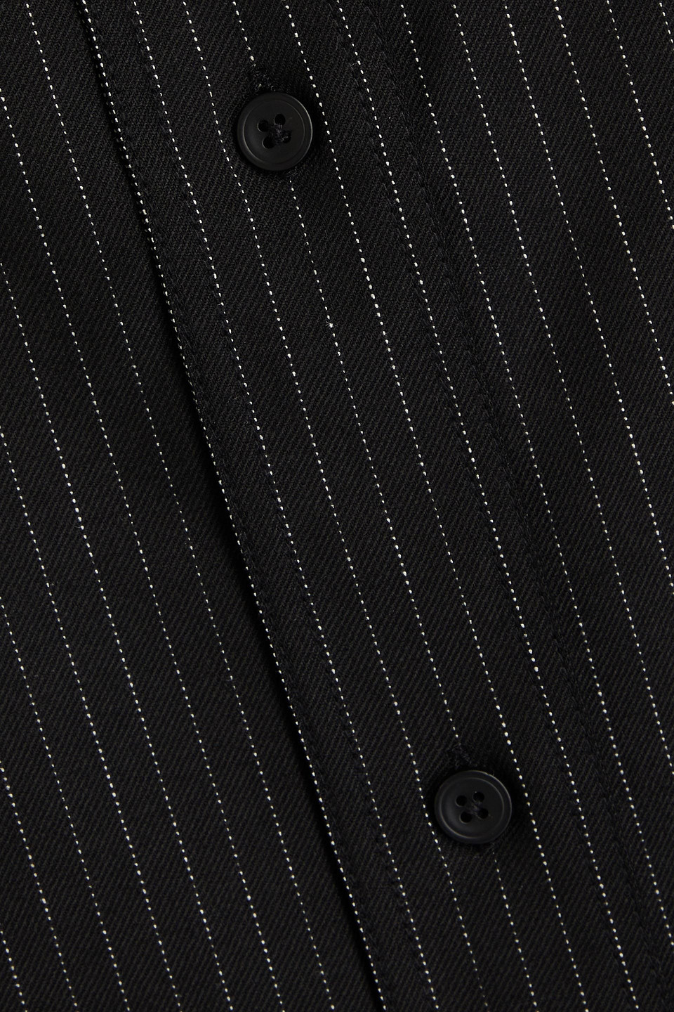 Totême Pinstriped Twill Shirt In Black