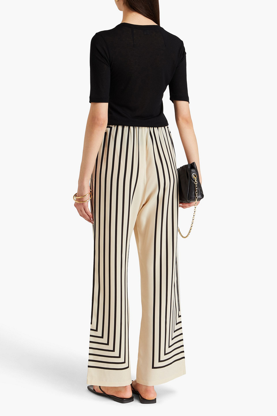 Totême Modal And Cashmere-blend T-shirt In Black