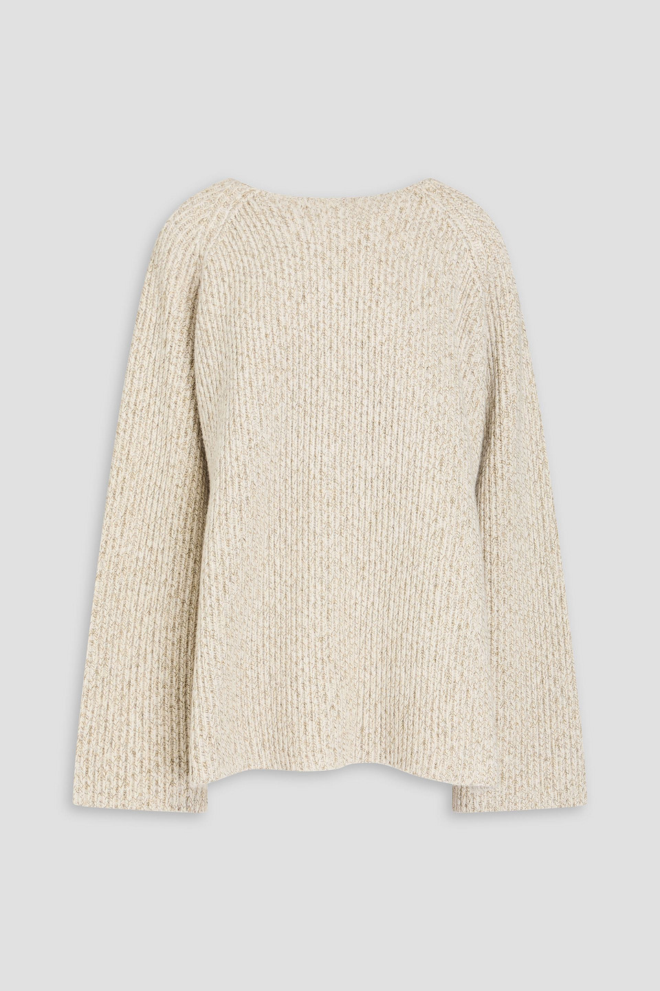 TOTÊME OVERSIZED RIBBED WOOL AND COTTON-BLEND SWEATER