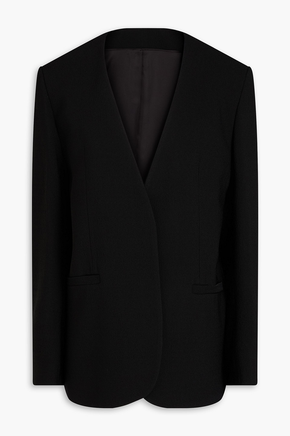Totême Hammered Crepe Blazer In Black