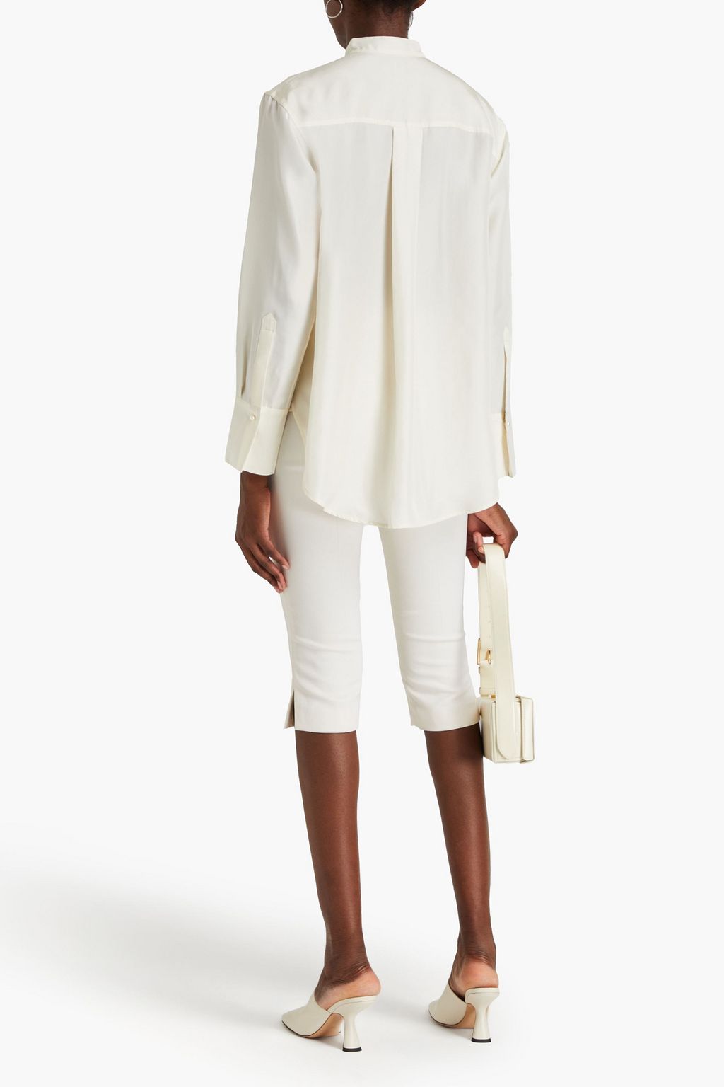 TOTEME Pintucked silk-satin shirt